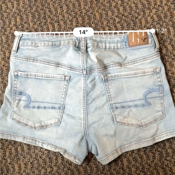 American Eagle Hi-Rise Shortie Denim Shorts | Size 10 Super Super Stretch 3/$25 - Picture 7 of 12
